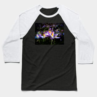 purple flowers, flower meadow, spring, blossoms, floral Baseball T-Shirt